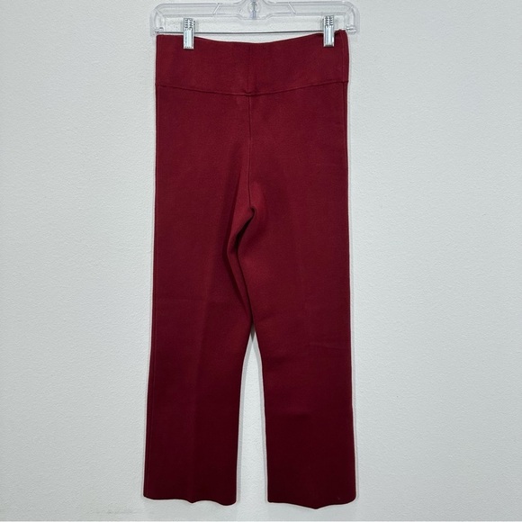 J. Crew Women's Size Small Burgundy Delaney kickout sweater pant Travel Casual - Picture 4 of 7
